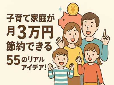 家計がラクになる!子育て世代のためのリアルな節約アイデア55選【完全保存版】