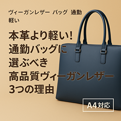雨の日も安心◎ヴィーガンレザー通勤バッグが今ビジネス層に人気の理由