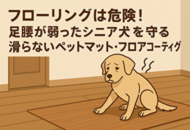 フローリングは危険！足腰が弱ったシニア犬を守る「滑らないペットマット・フロアコーティング」比較5選