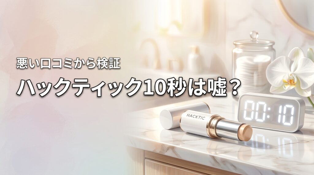 ハックティックの10秒でベースメイクは嘘？悪い口コミから判明した本当の使用感