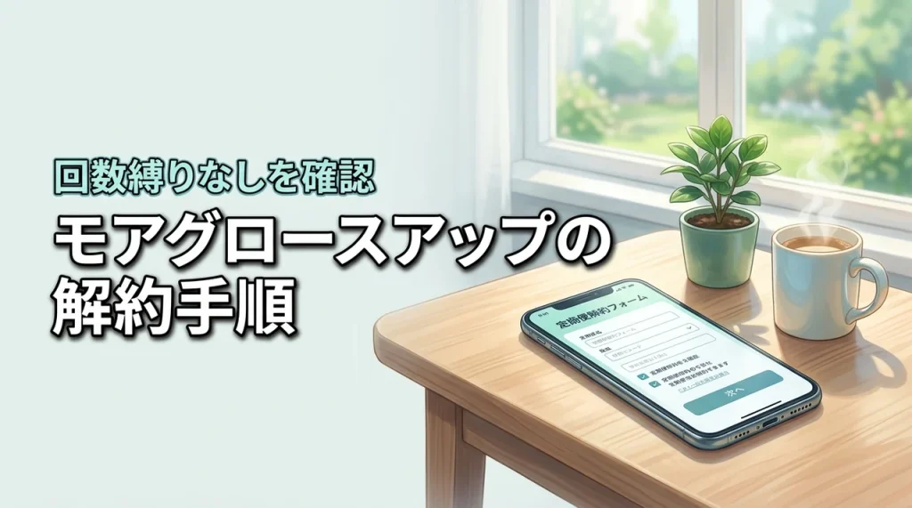 モアグロースアップの定期便は解約できない？回数縛りなしの手続きを事前に確認しよう