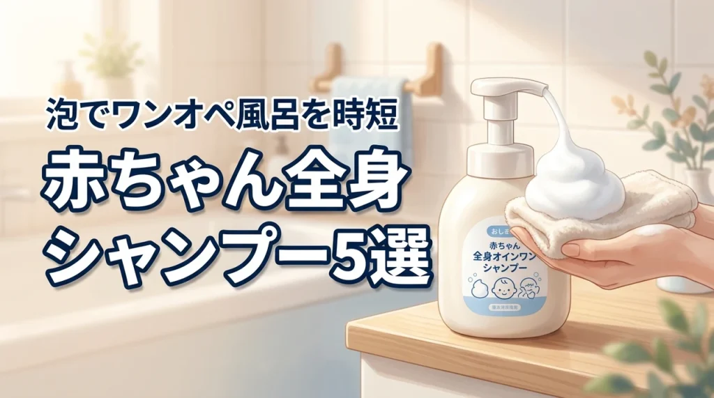 赤ちゃん用全身シャンプー泡タイプおすすめ5選！オールインワンでワンオペ風呂を時短