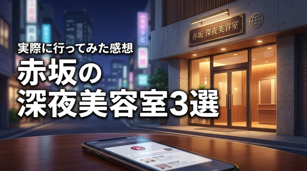 赤坂の深夜美容室を楽天ビューティーで探す！実際に行ってみた感想とおすすめ3選