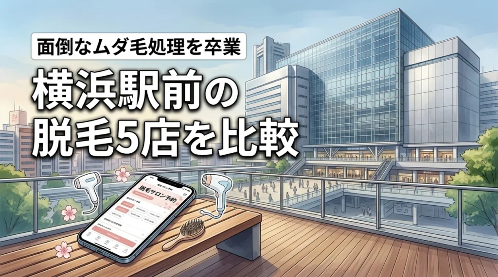 横浜駅前でムダ毛処理が面倒な人必見！おすすめ店5選を比較して楽に脱毛
