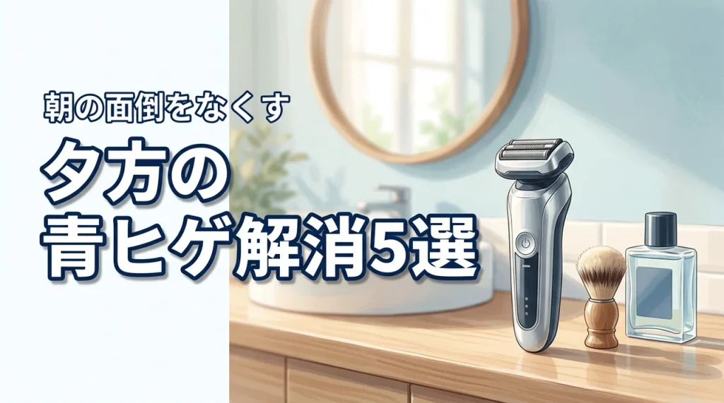 毎朝のヒゲ剃りが面倒な人必見！夕方に目立つ青ヒゲを解消する5つの対策を解説