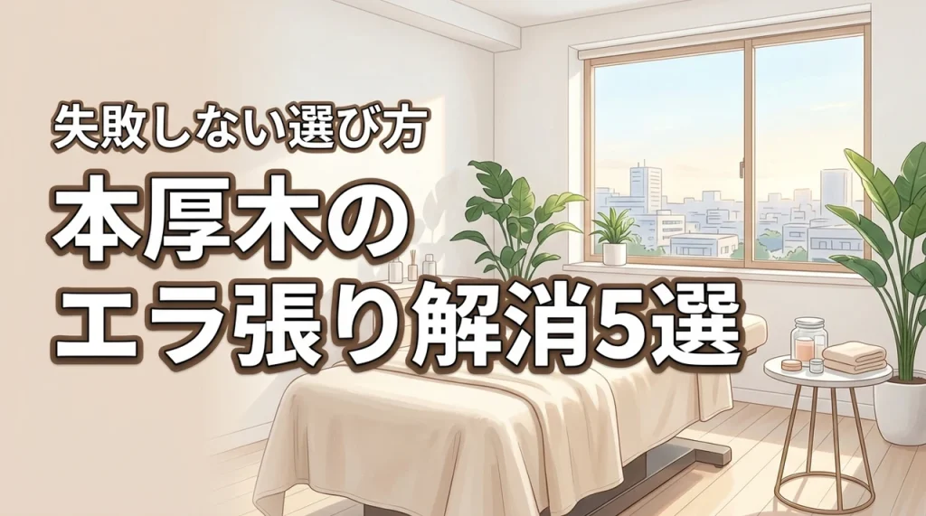 本厚木でエラ張りが気になる女性へ！おすすめ解消法5選と失敗しない選び方