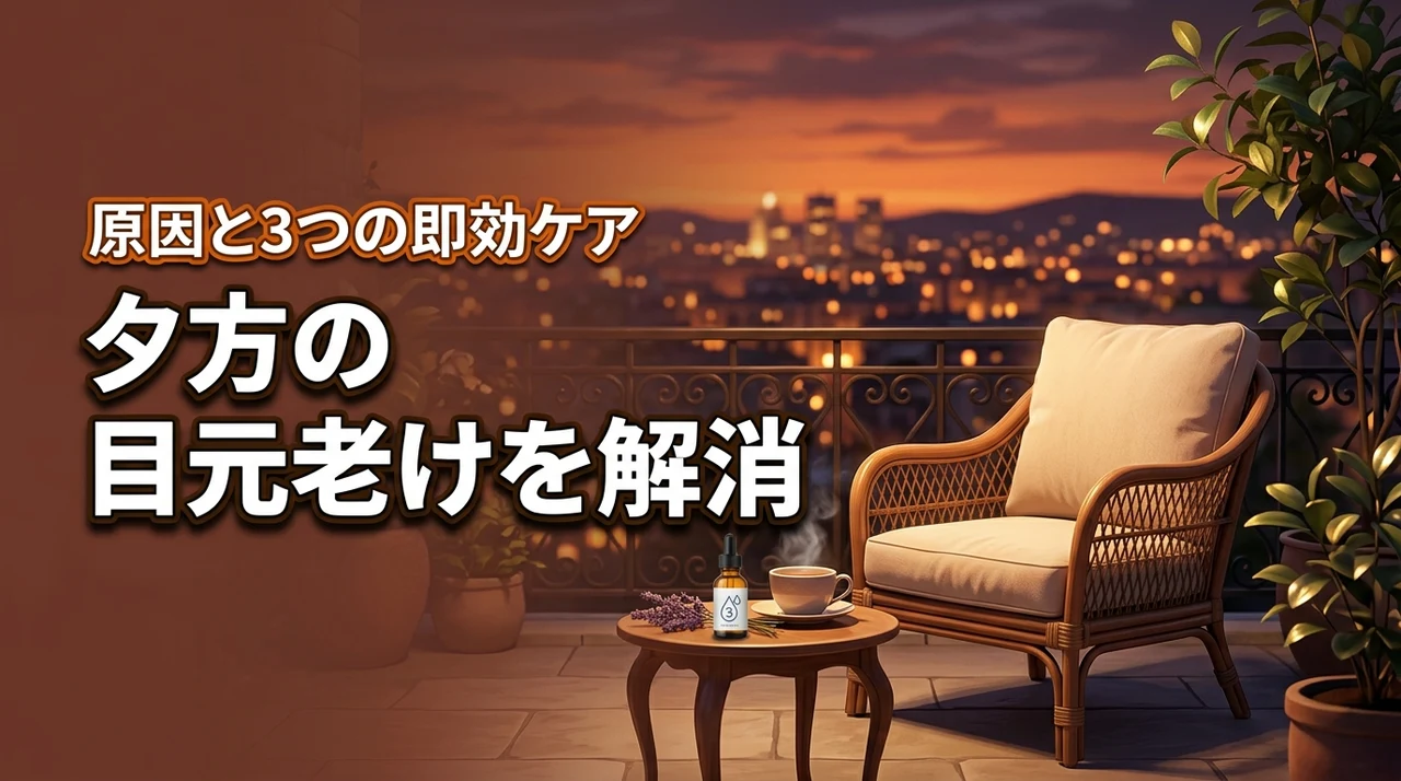 夕方になると目元だけ老けて見える原因と今すぐできる3つの対策