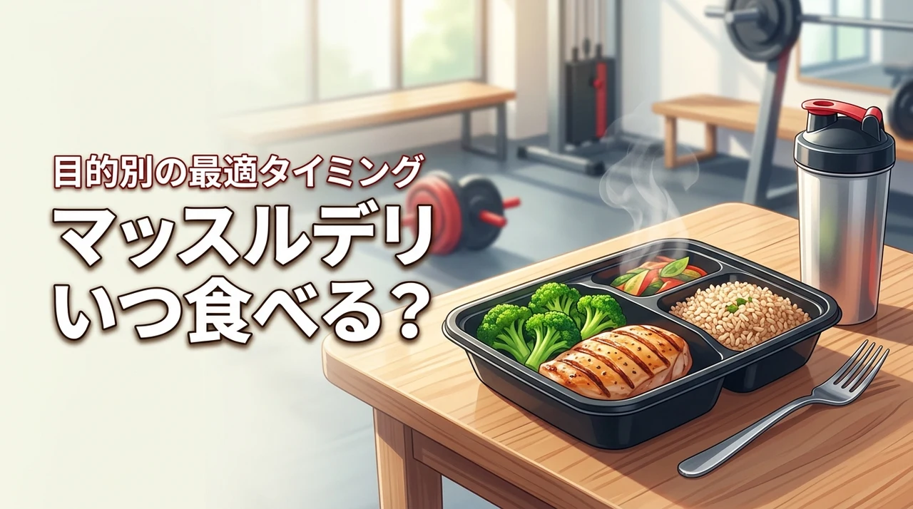 マッスルデリはいつ食べる？目的別の最適タイミングと効果