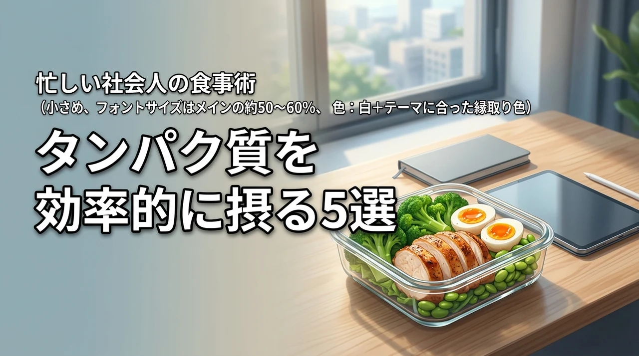 忙しい社会人がタンパク質を食事で効率的に摂るコツ5選