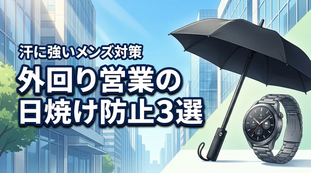 外回り営業の日焼け防止メンズ3選！汗に強い対策が決め手