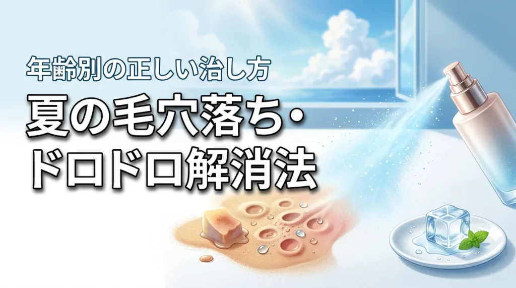 ファンデーション毛穴落ちドロドロの治し方、夏は年齢層でここまで変わる