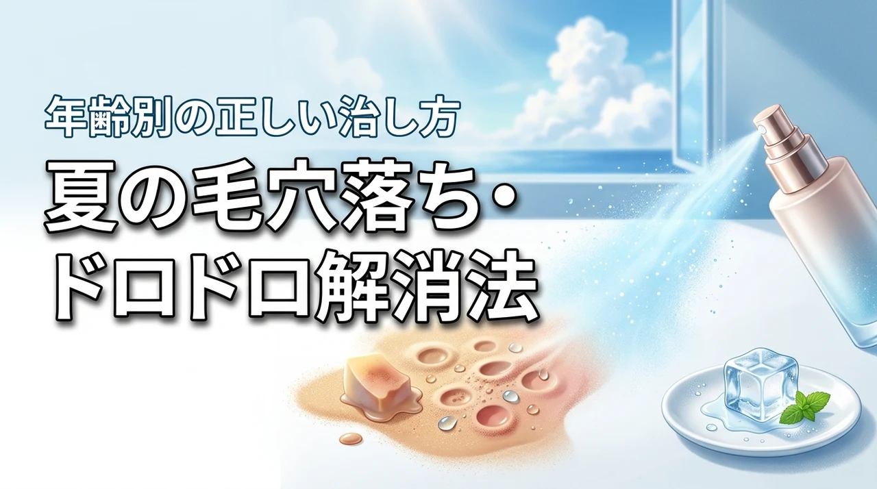 ファンデーション毛穴落ちドロドロの治し方、夏は年齢層でここまで変わる