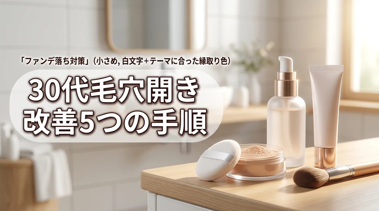 30代毛穴開き改善！ファンデーション落ちる対策5つの正解手順