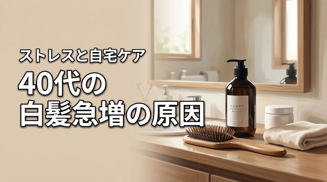 40代白髪が急に増えた原因はストレス！今日から始める自宅ケア