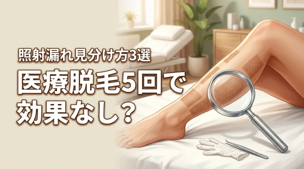 医療脱毛5回で効果ない？照射漏れの見分け方3選を解説