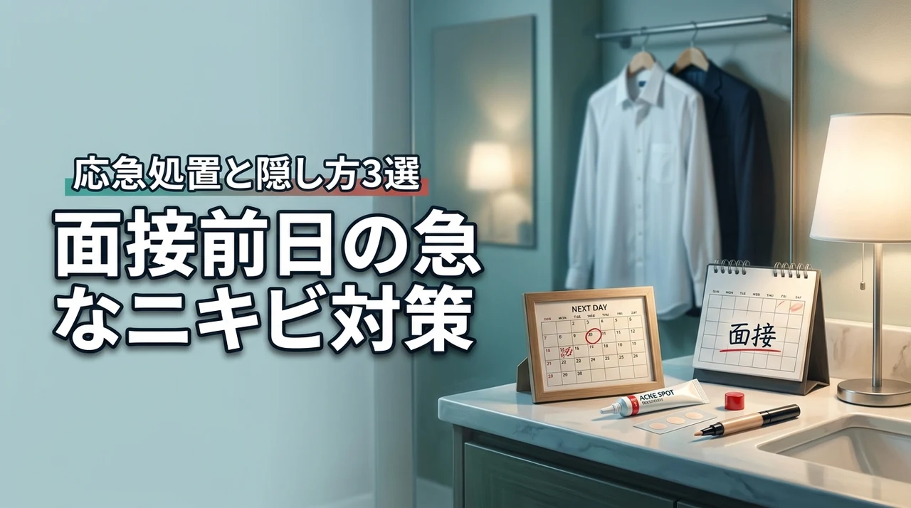 面接前日に急にできたニキビの応急処置と隠し方3選