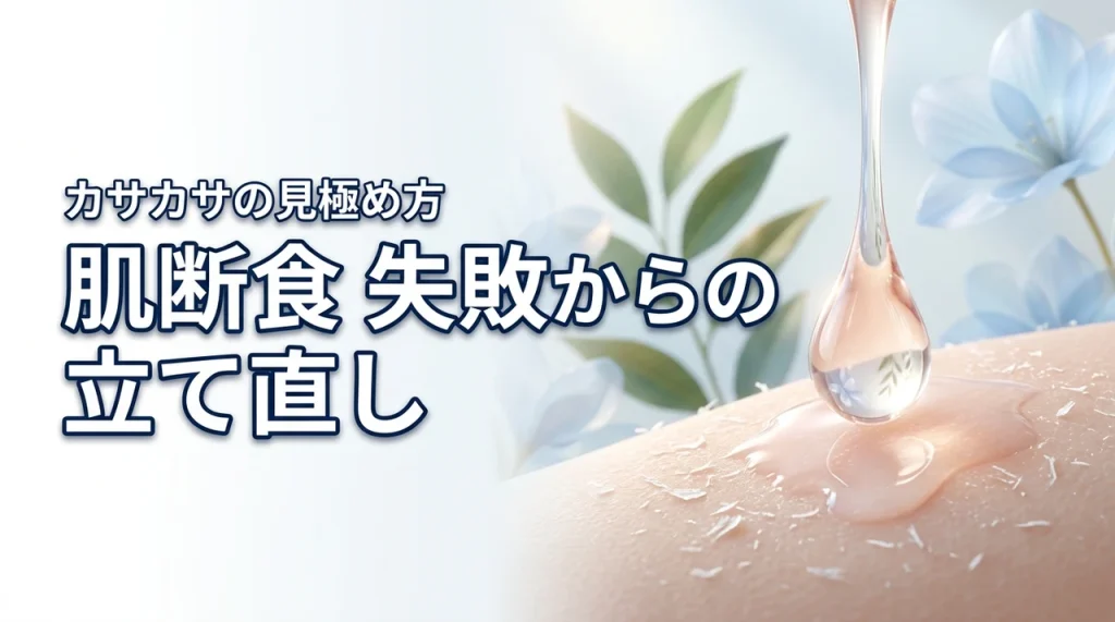 肌断食失敗の原因はカサカサの見極め方にあった！今日からできる立て直し術
