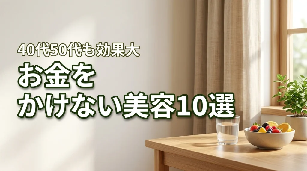 お金をかけない美容は40代50代こそ効果大！今日からできる0円ケア10選