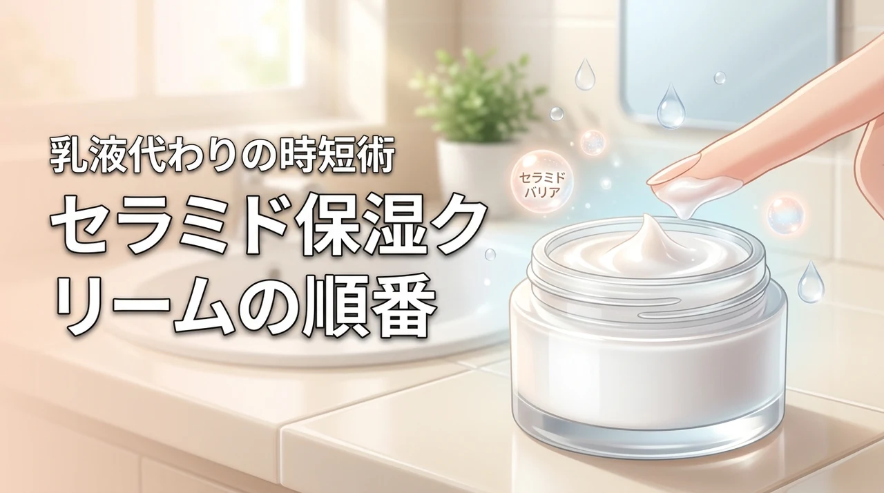 セラミド保湿クリームを乳液の代わりに使う順番は？時短になる3つのメリット