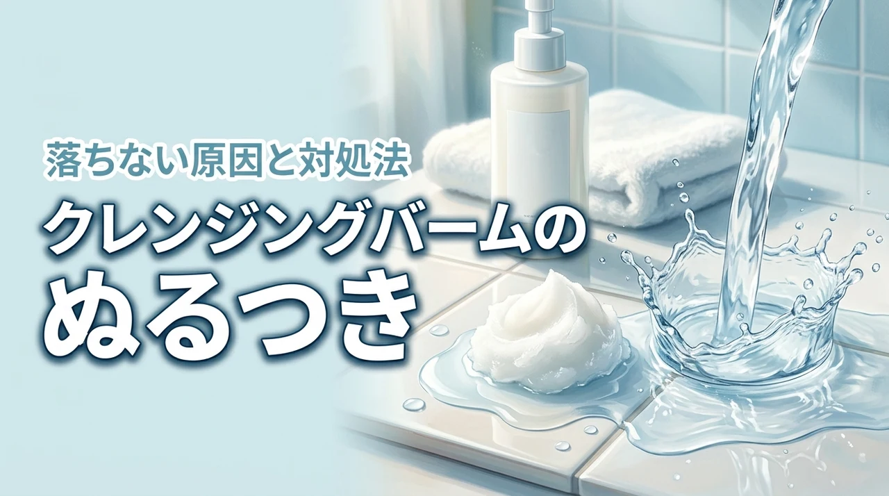 クレンジングバームのダブル洗顔不要なのにぬるつきが落ちない？原因と対処法