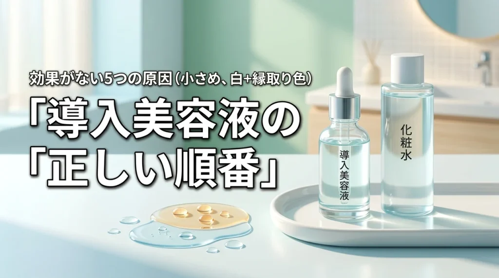 導入美容液を化粧水の前で使っても効果ない？5つの原因と正しい順番を解説