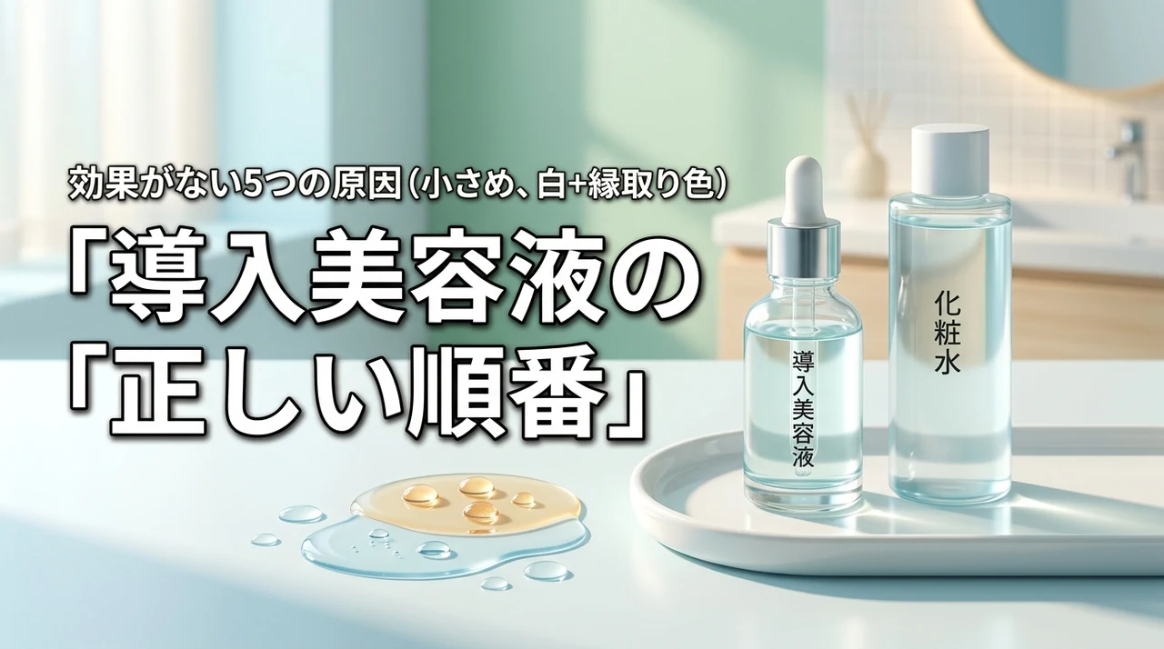 導入美容液を化粧水の前で使っても効果ない？5つの原因と正しい順番を解説