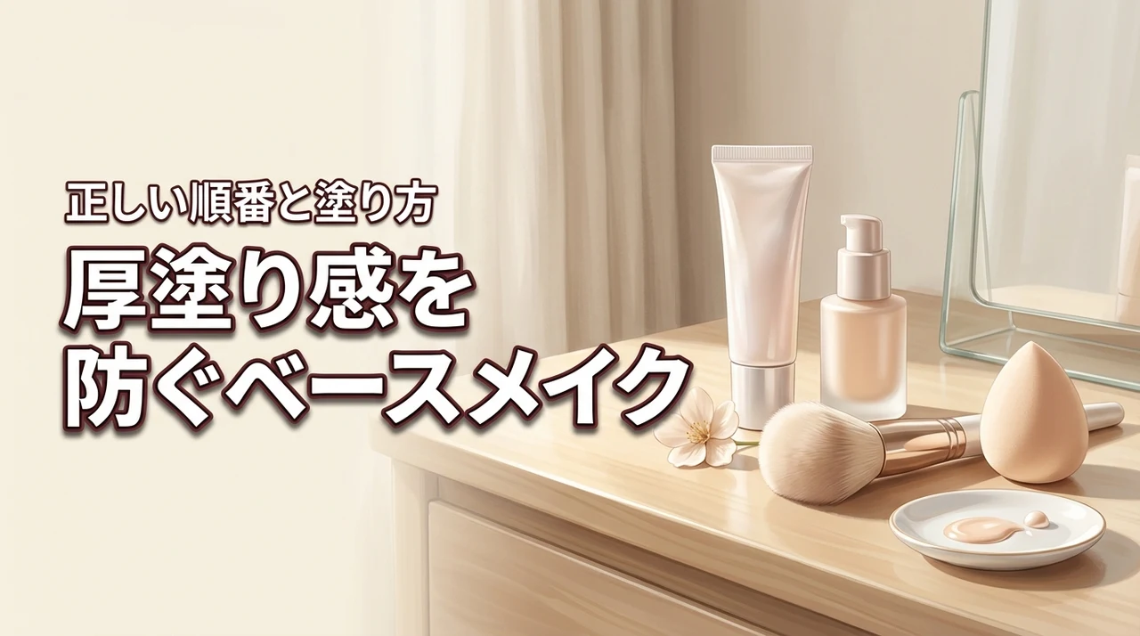 ベースメイクの厚塗り感が出ない順番は？正しいファンデの塗り方のコツを解説