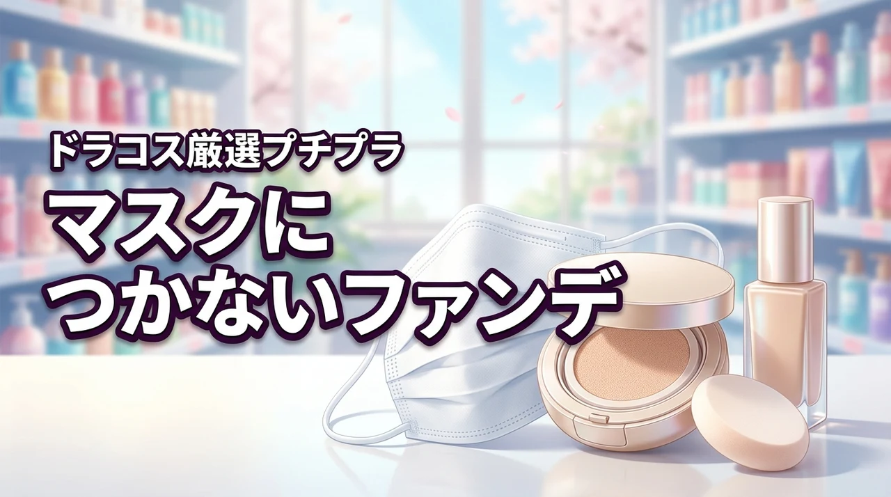 マスクにつかない崩れにくいプチプラファンデって実際ある？ドラッグストアで買えるおすすめは？
