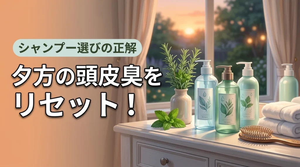 頭皮の匂いが夕方気になる女性へ。シャンプー選び方の正解は？原因を解説