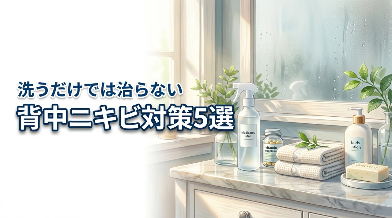 背中ニキビにボディソープが効かない時の対策5選！本当に効くケア方法