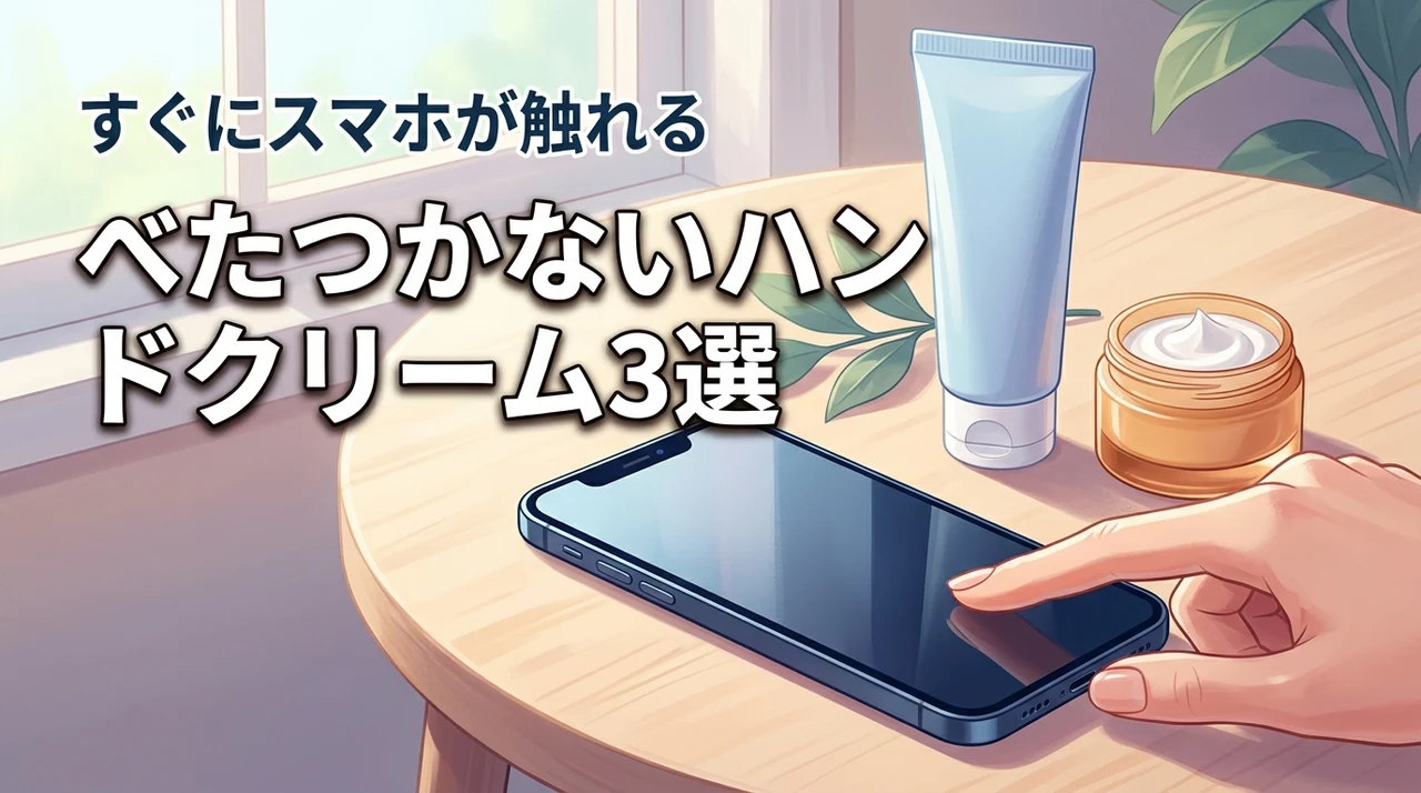 ハンドクリームでべたつかないのにスマホが触れるおすすめ3選