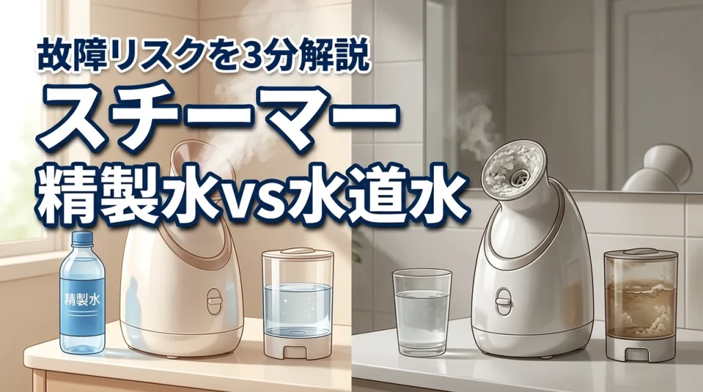 スチーマーは精製水と水道水どっち？違いと故障リスクを3分で解説