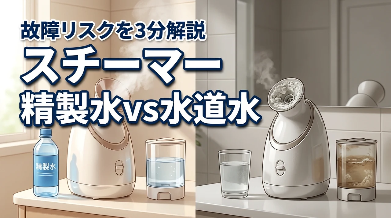 スチーマーは精製水と水道水どっち？違いと故障リスクを3分で解説