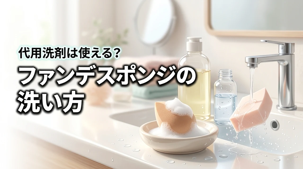 ファンデーションスポンジの洗い方、専用洗剤の代用って本当にできる？