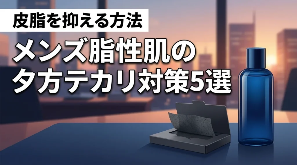 メンズ脂性肌の夕方テカリ対策5選！ペーパーとスキンケアで皮脂を抑える方法