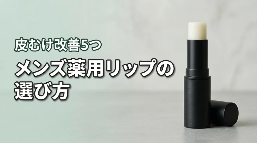 メンズのリップ保湿はツヤなし薬用が正解！皮むけ改善の選び方5つ