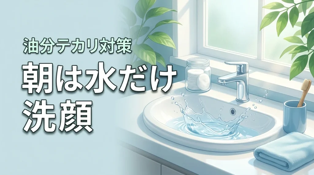 朝の洗顔料を使わない水だけ洗顔で油分とテカリが気になる人の正しい見極め方