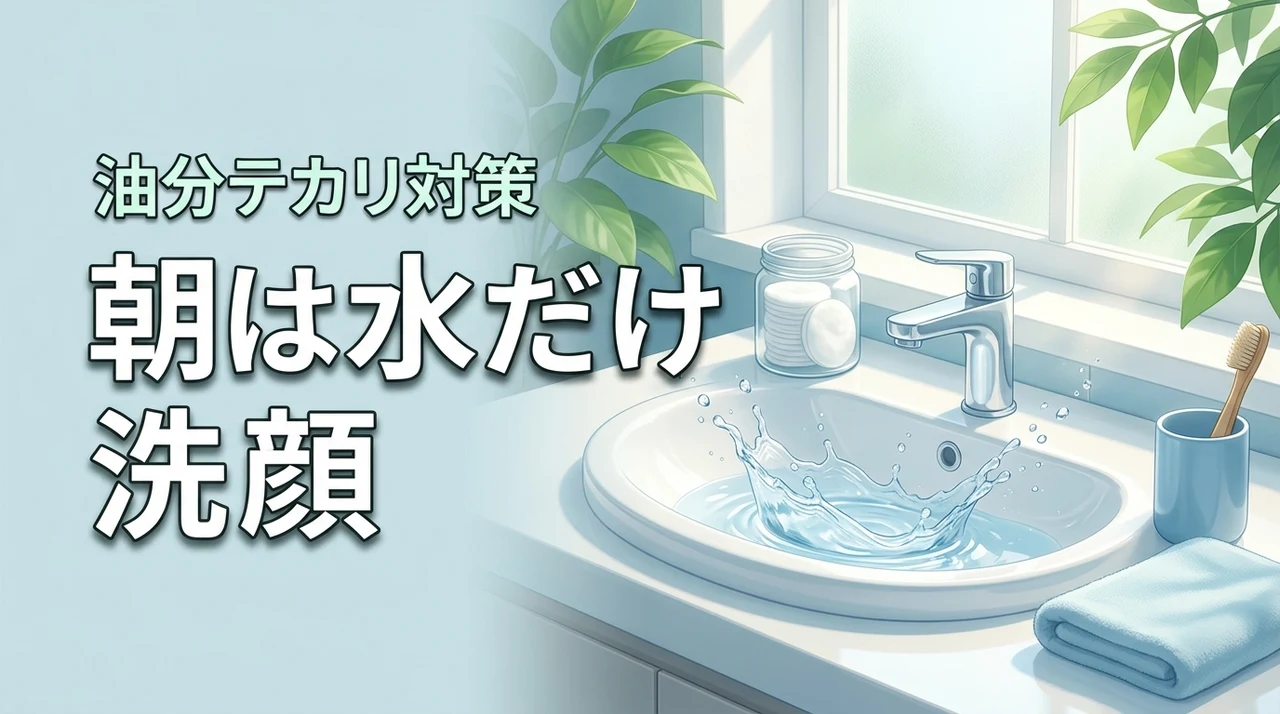朝の洗顔料を使わない水だけ洗顔で油分とテカリが気になる人の正しい見極め方