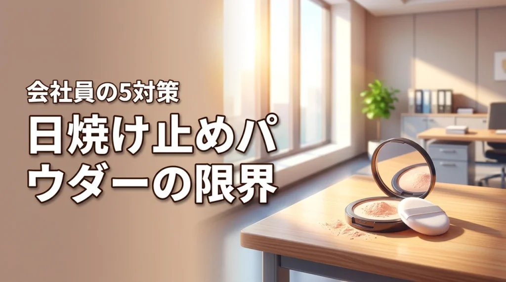 日焼け止めパウダーだけでは焼ける？会社員が知るべき5つの対策